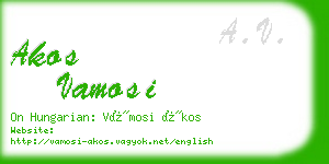 akos vamosi business card